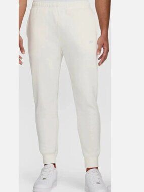 NWT NIKE Club Fleece Men's Joggers Sail/Off White Size Small